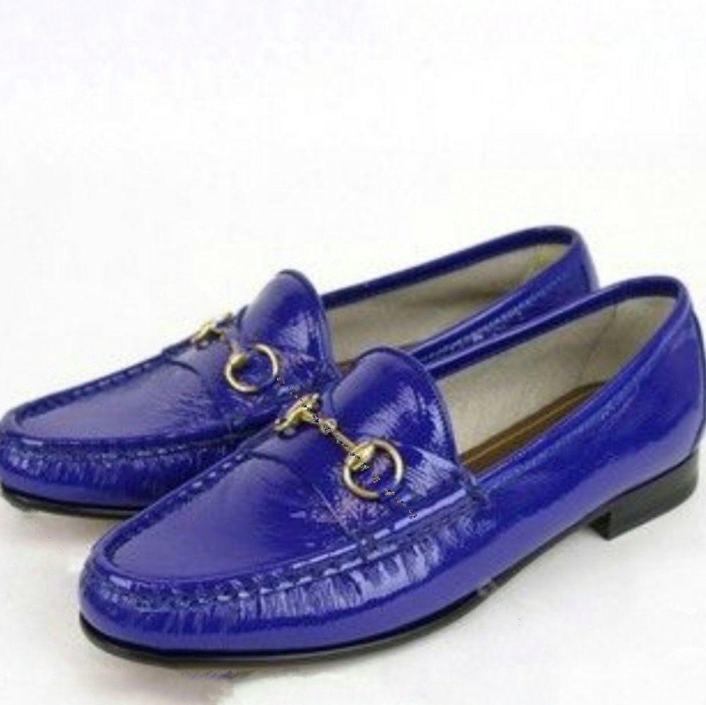 GUCCI Patent Leather Loafers Shoes - Picture 2 of 12